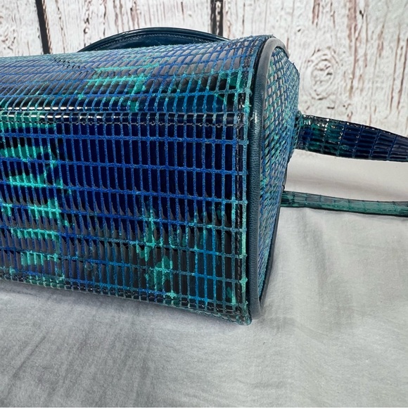 Vintage Stuart Weitzman Snakeskin Leather Spain Structured Shoulder Purse Bag - Picture 15 of 15